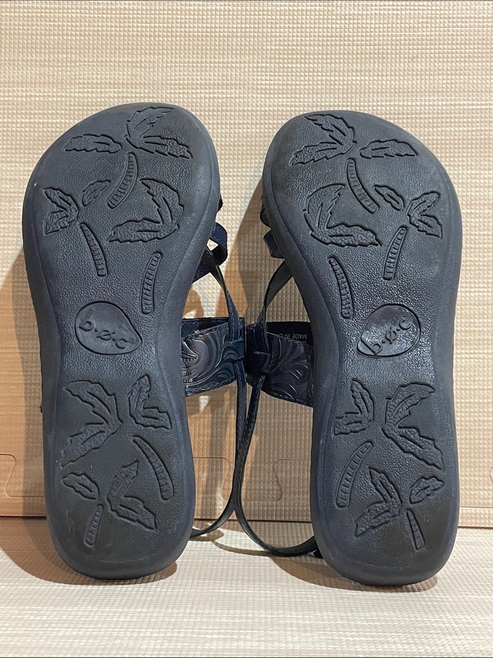 Women's Navy Strappy Slingback Sandals - Picture 6 of 6